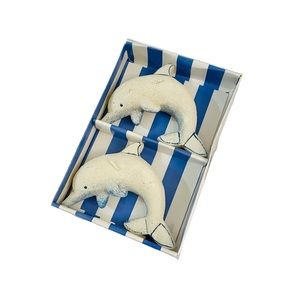 Dolphin Shaped Candles Handmade Set of 2 Decorative Candles New in Box